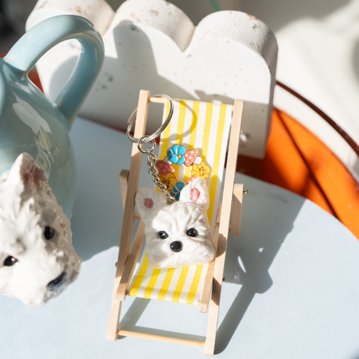 Custom Handcrafted Pet Figurine Keychain Charm